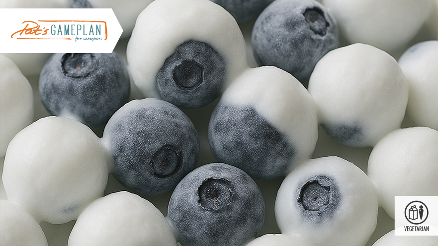 Yogurt Covered Frozen Blueberries