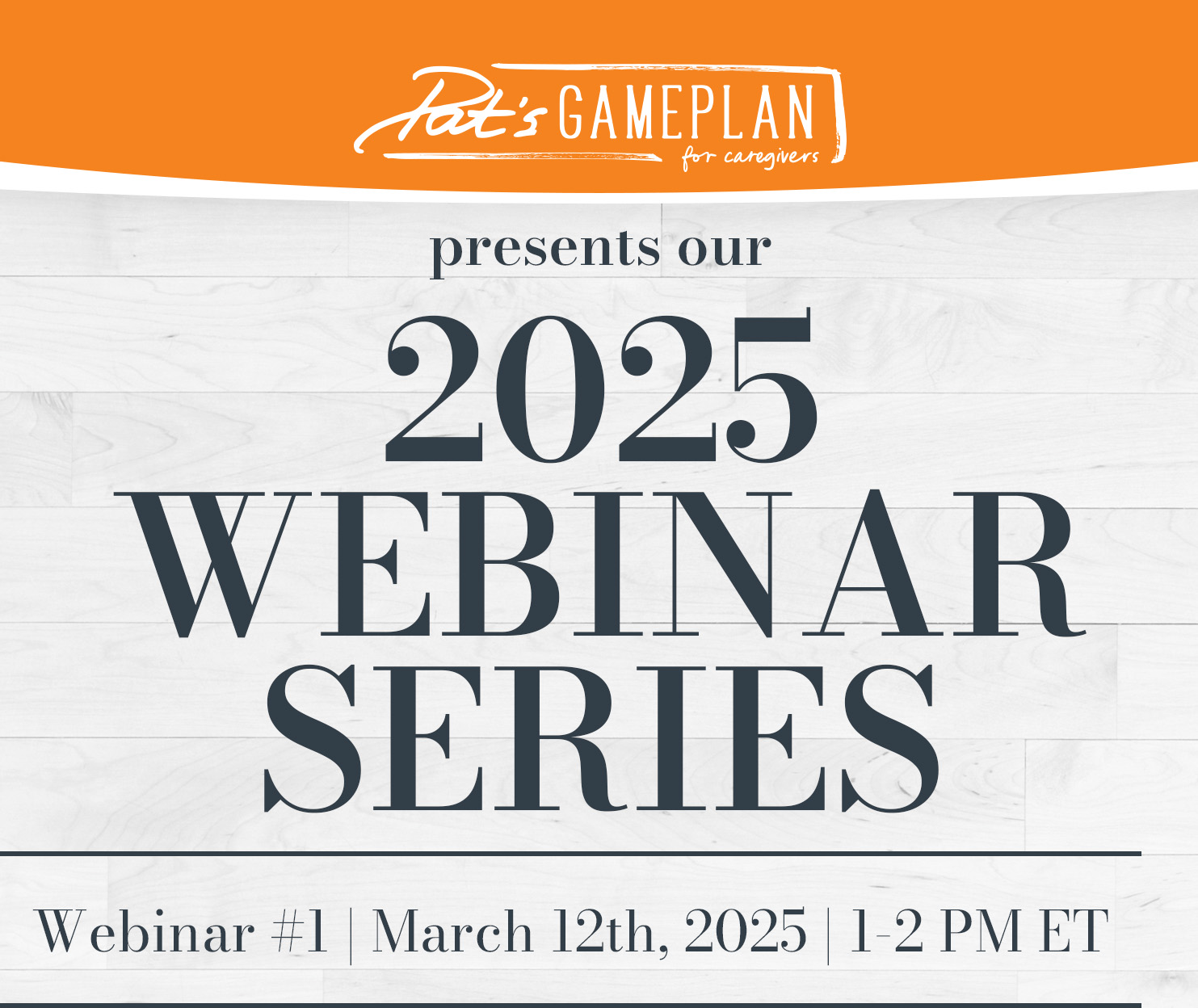 Pats Gameplan 2025 Webinar Series header image